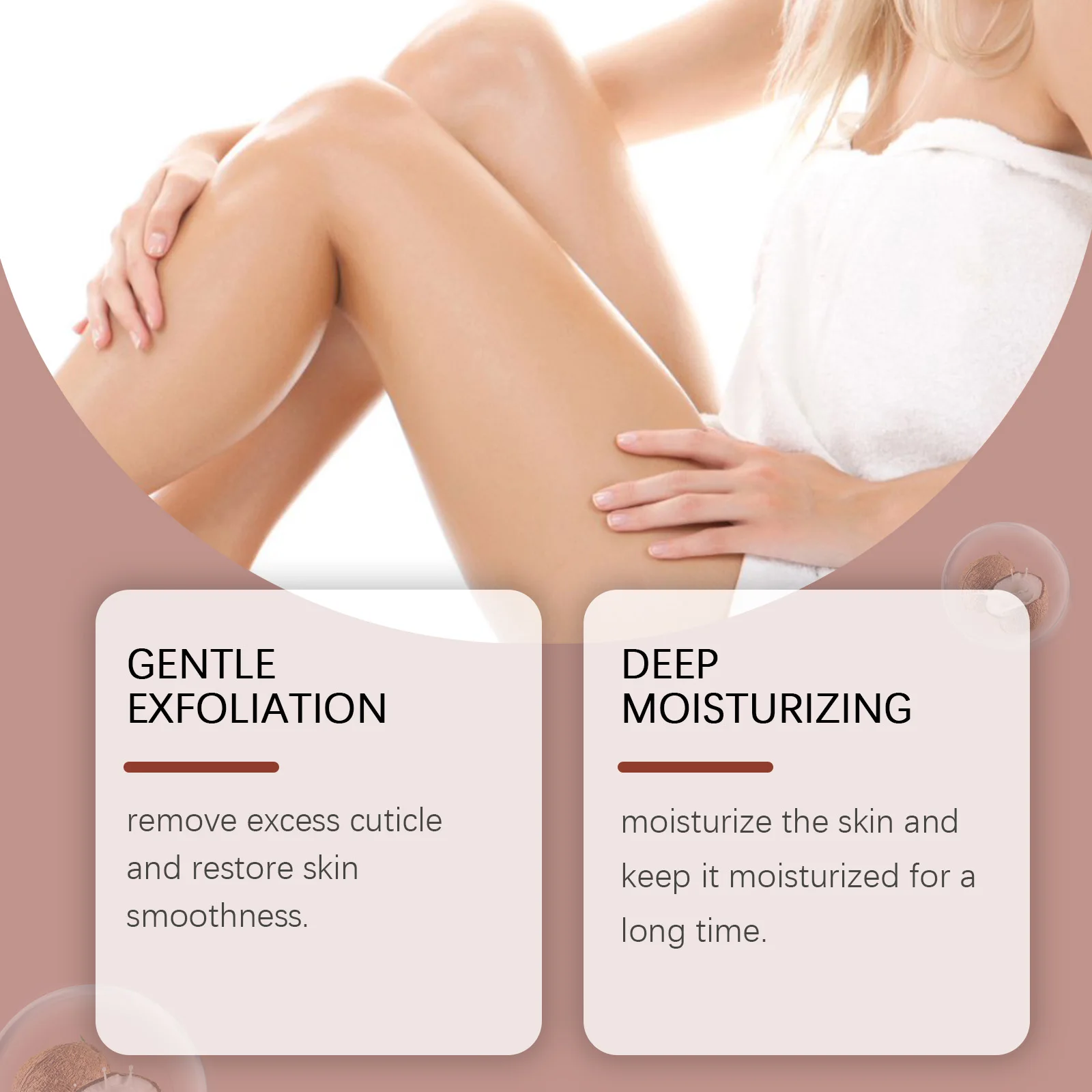 Coconut-Scented Sea Salt Body Scrub - Gentle Cleansing, Nourishes Skin, Leaves Skin Smooth, Exfoliating Body Care Scrub