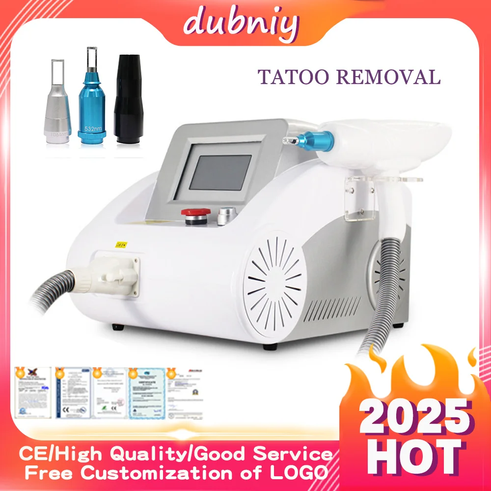 New Q switched and yag 1320 1064 532nm tattoo removal machine for peeling carbon and pigmentation electrotherapy skin care tool