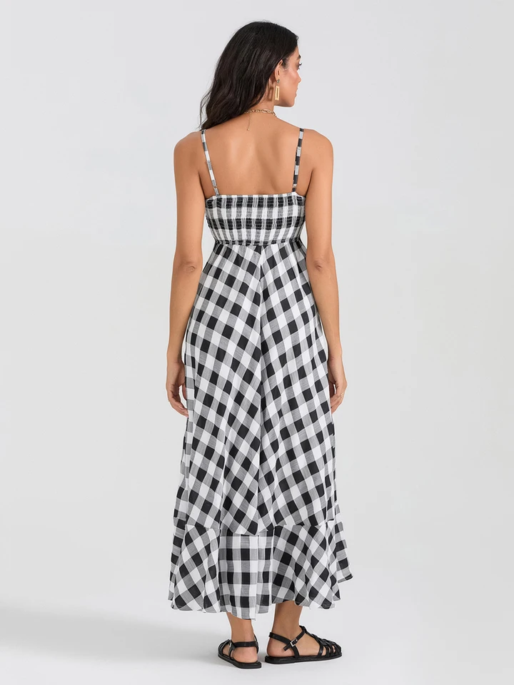 Elegant Floral Print Sleeveless Maxi Dress