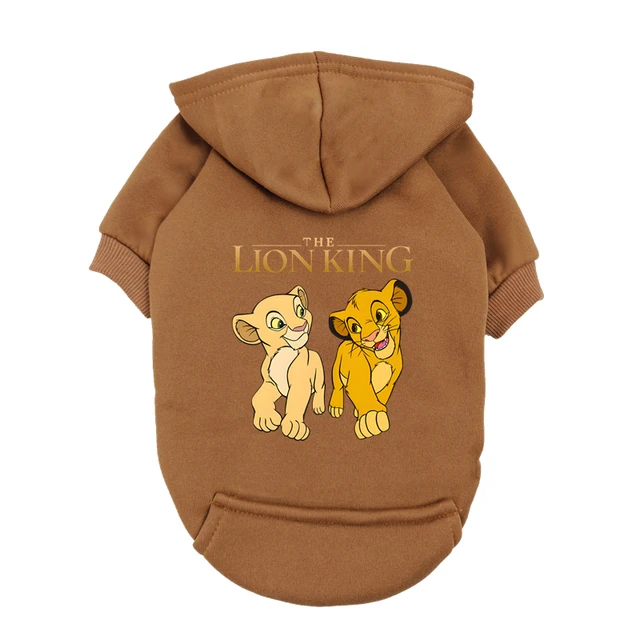 Lion King Dog Hoodie - Cute Simba Nala Puppy Sweater for Small Breed Dogs - Blue Fleece Pet Clothes Outfit 4
