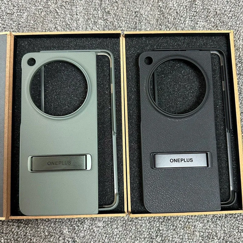 Original Case For OnePlus Open Leather PC Full Protection Phone Cover With Holder Stand Case For OnePlus Open 4