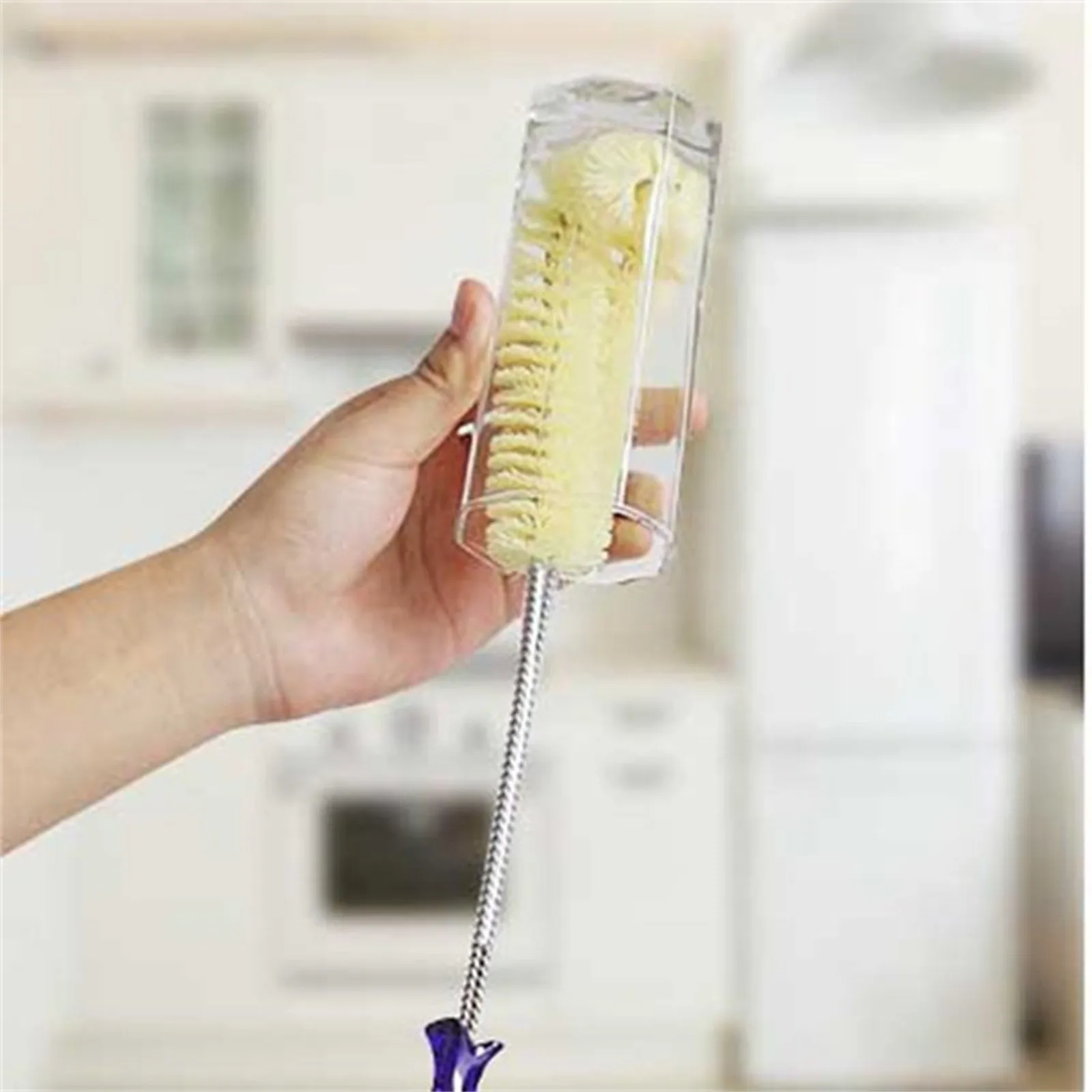 Bottle Cleaning Brush Nylon Baby Stainless Steel Long Handle Flexible Kitchen T-hermos Teapot Cleaner Tool