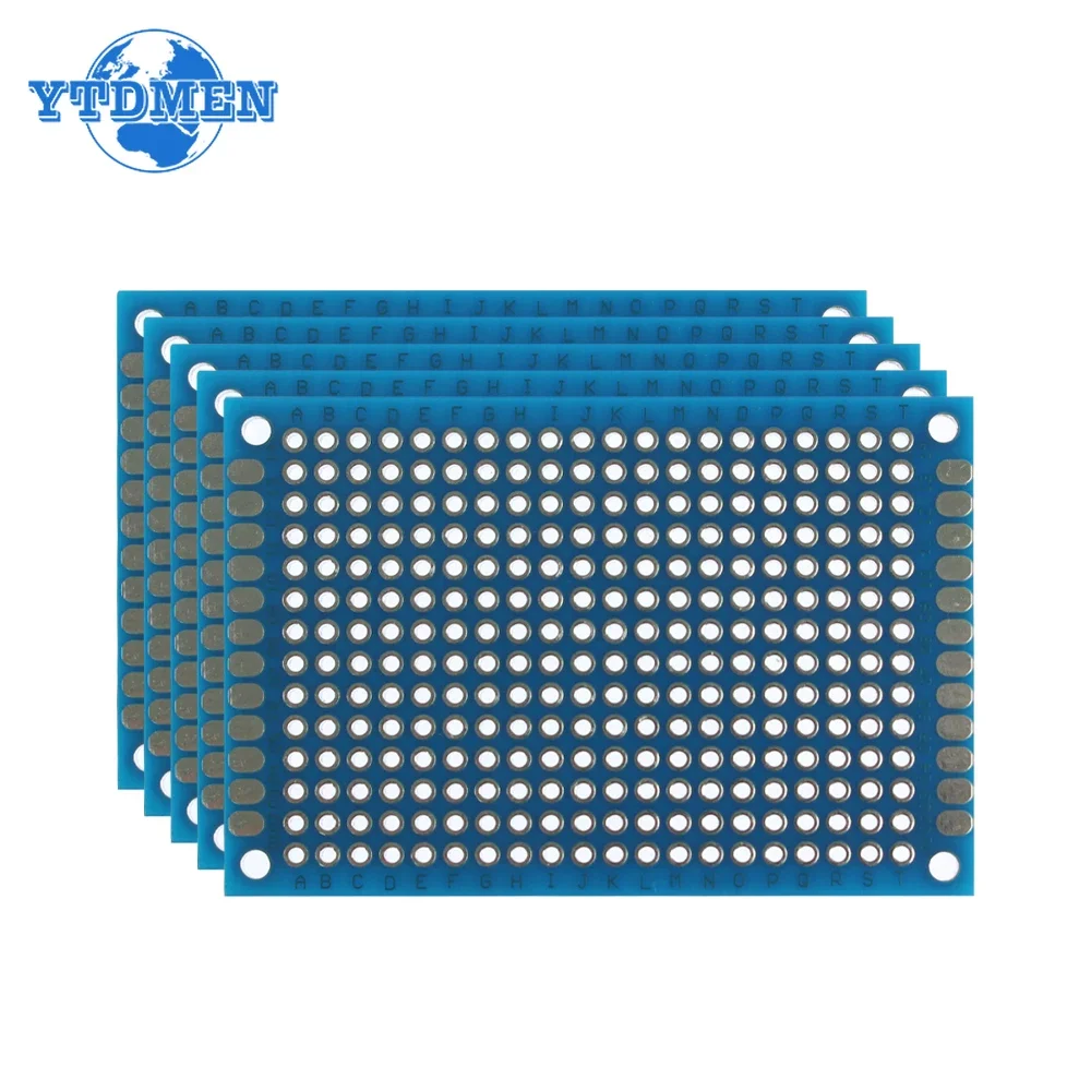 PCB Board 5-40pcs Prototype Board PCB Breadboard Blue 2x8/3x7/4x6/5x7/7x9cm Double Side Circuit Boards for DIY Soldering Project