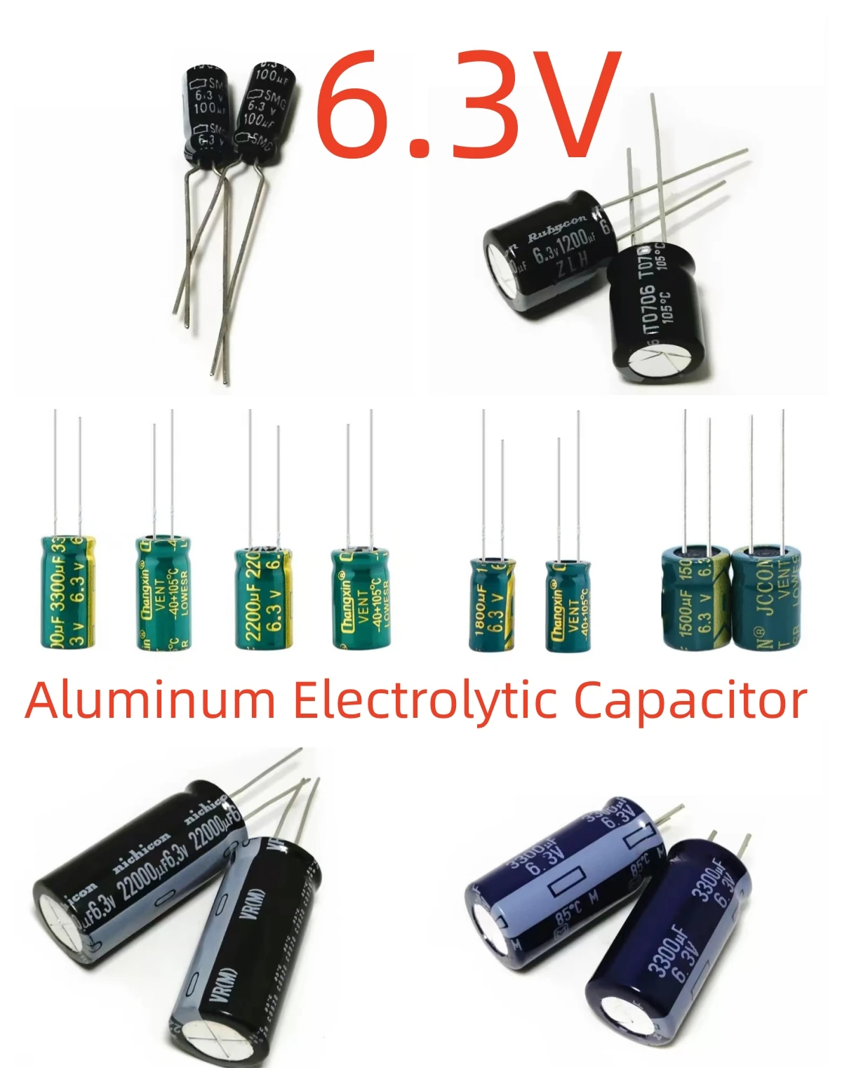 

10/50/100 Pcs/Lot 6.3V 1200uF DIP High Frequency Aluminum Electrolytic Capacitor