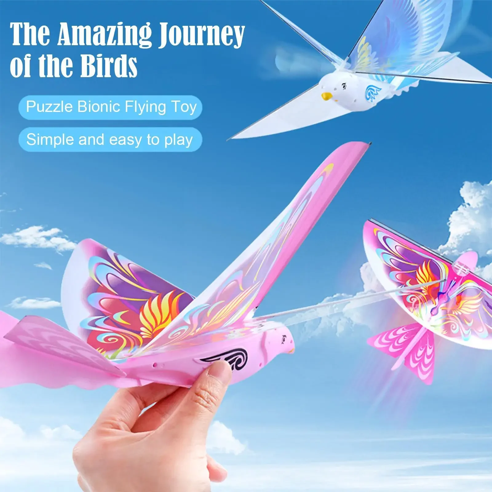 Novelty Light-up Flying Birds Outdoor Sky Birds Flying Toys Led Light-up Electric Toys Birds Throwing Hovering Kids Outdoor Toys 5