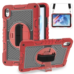 Premium Protective Tablet Cover with 360° Rotating Stand, Wrist Strap, and Shoulder Strap for 11.5 11.5S 11.5air (Red)