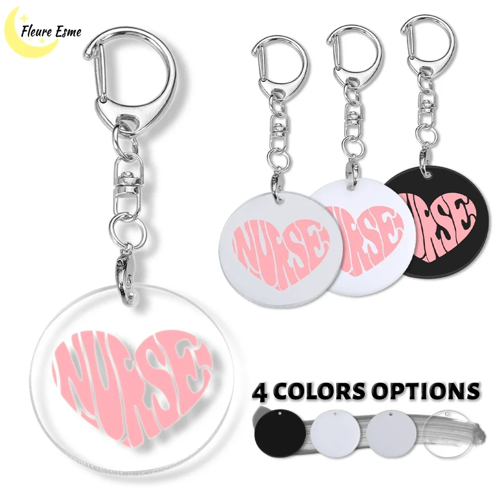 Keychains Gifts for Nurse Cute Keychain Nurses' Day Gift Nurse Keychain Gift for her Acrylic Keychains Accessories quality cartoon card holder name tag nurse doctor acrylic id card clips retractable badge reel badge holder name card holder