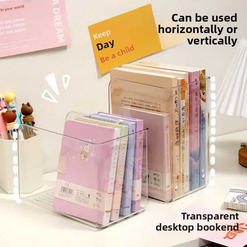 새로운 투명 데스크탑 파일 보관 선반 책꽂이 책상 선반 사무실 아크릴 문구 보관함