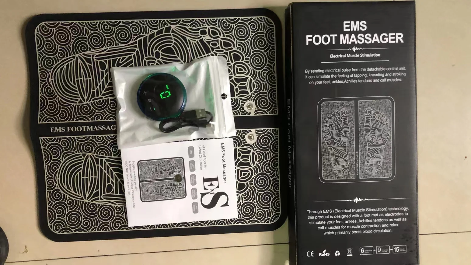 Tapis Électrique De Massage Des Pieds, Ems, Soins De Santé, Relaxation,  Physiothérapie, Machine De Stimulation Musculaire, Circulation Sanguine,  Acupuncture - Instrument De Massage Des Pieds - AliExpress