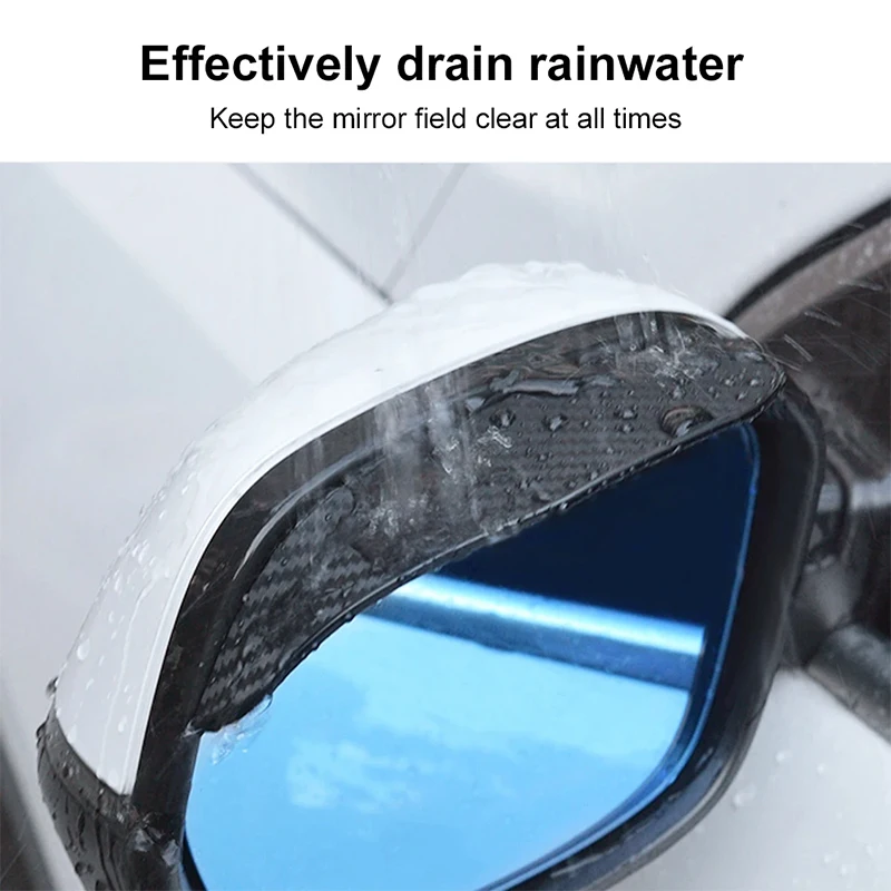 Rearview Mirror Rain Shield Car Waterproof Rain Cover Carbon Rear View Mirror Rain Shield Protector Toyota Corolla Prius Yaris Rav4 CHR Aygo Hilux Raize rearview mirror rain eyebrow,rearview mirror rain guard