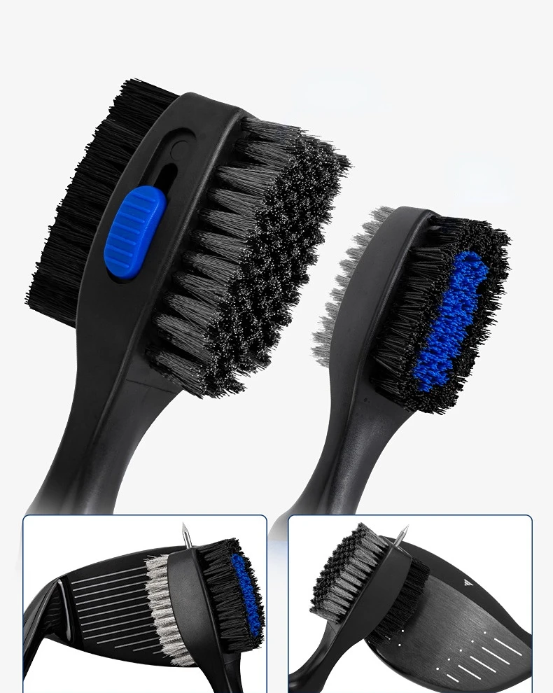 Description Picture 4 of itemPGM Golf Club Brush Double-sided Clean PP Hair Plus Stianless Steel Portable Hook Golf Accessories SZ007