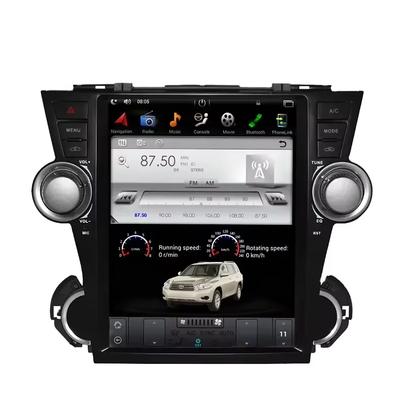 

Top Sales 12.1 Inch Touch Screen Car Audio GPS Navigation For TOYOTA HIGHLANDER WIFI