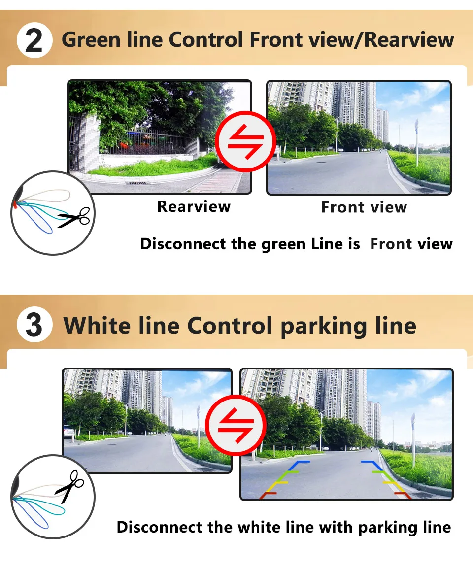 Description Picture 4 of itemSmartour HD Vehicle Rear Front Side View Camera CCD FishEye Lens Night Vision Waterproof Universal Car Reversing Back Up Camera