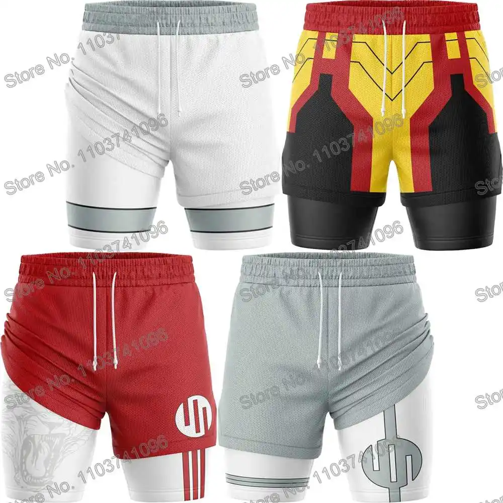 Invincible Performance 2 In 1 Shorts Rash Guard BJJ Boxing MMA Summer ...