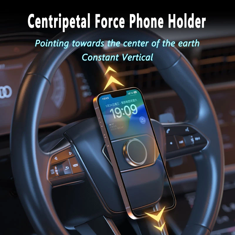 Soporte magnético para teléfono móvil en el volante del coche, soporte magnético para teléfono móvil, GPS para iPhone, Xiaomi, Samsung, Huawei