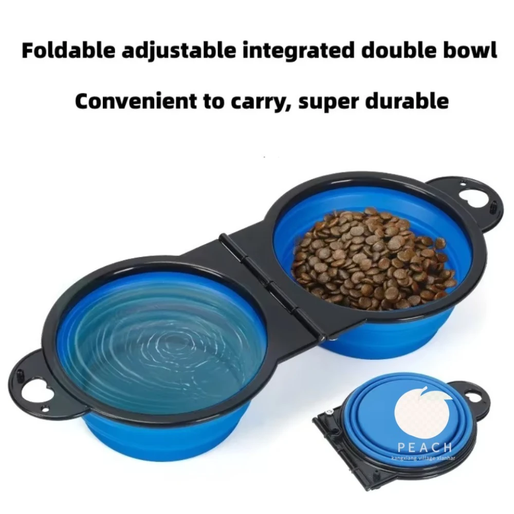Foldable Dual Pet Bowl 1