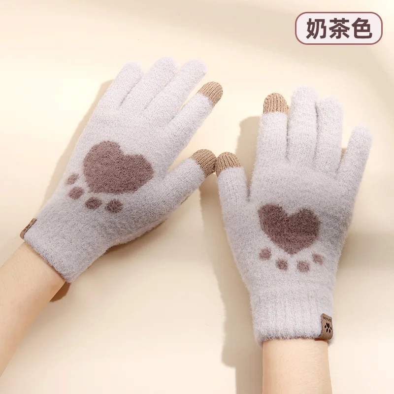 

Ski Gloves Snowboard Women Men Winter Warm Thinsulate Velvet Anti-drop Retro