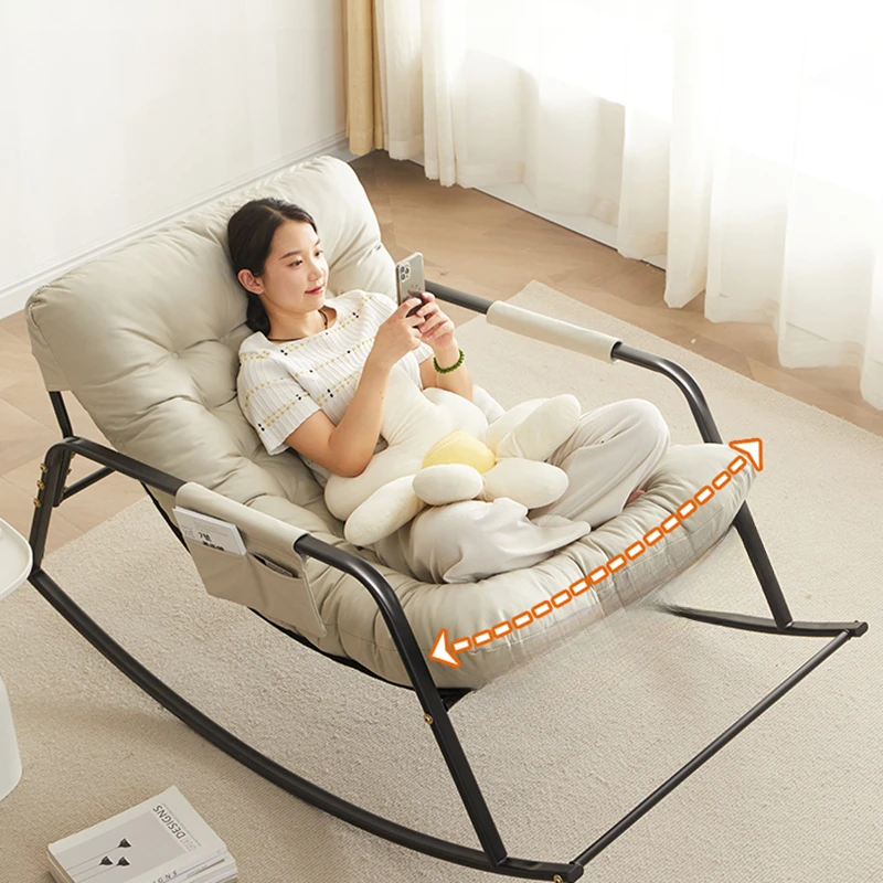 

Living Room Nordic Recliner Office Chair Creative Back Rest Indoor Nook Modern Chair Rocking Poltrona Relax Furniture Terrace