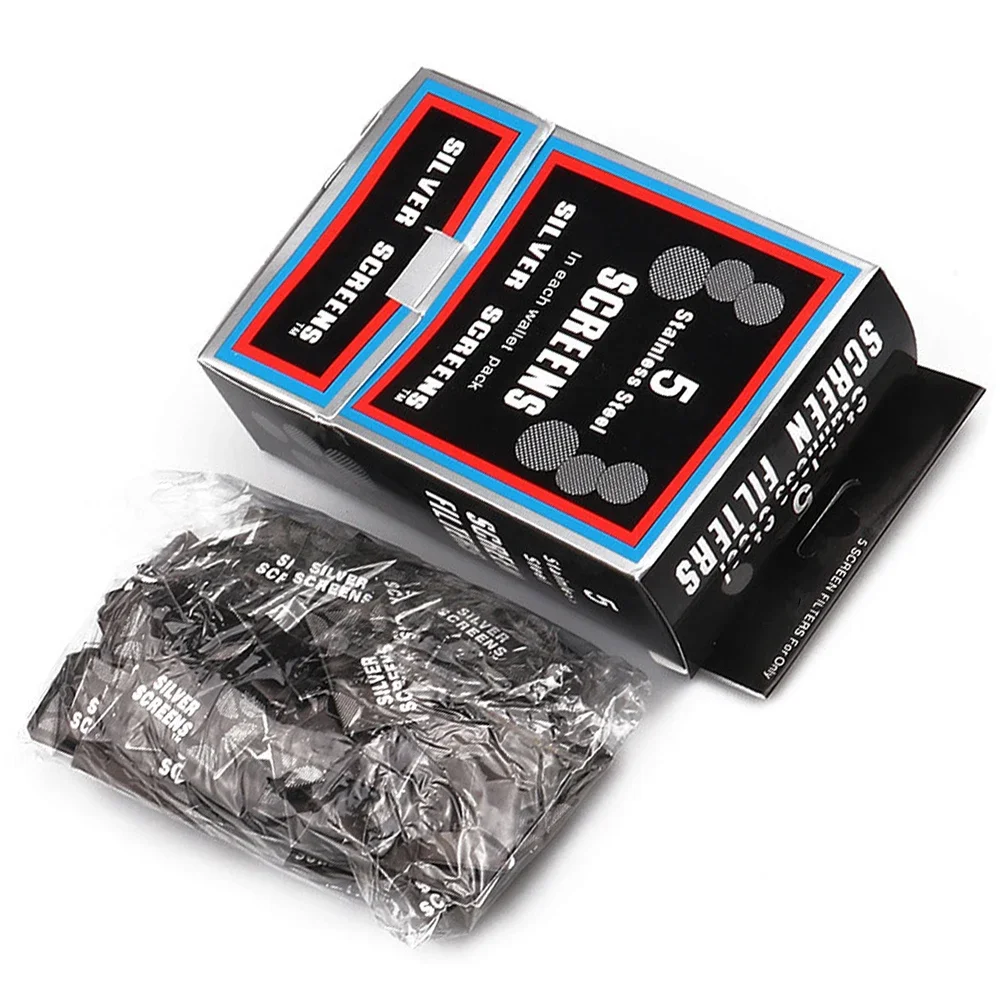 50/100PCS Tobacco Pipe Mesh Filter Silver Screen Hookah Water Pipe 20mm Thick Multifunctional Smoking Accessories 4