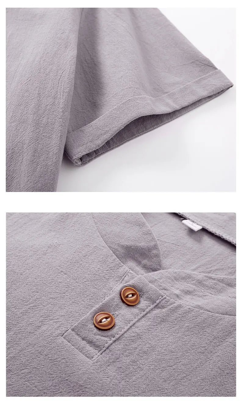 Linen Cotton T-shirt Men's Set Chinese Style Short Sleeve Sportswear +trousers 2 Piece Sets Summer Men Tracksuit Solid Suit