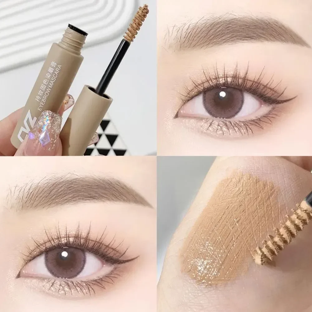 4 Colors Long Lasting Waterproof Eyebrow Mascara Cream Eye Brow Shadow Makeup Beauty Comstic Tools with Brush Dye Eyebrow Gel 2