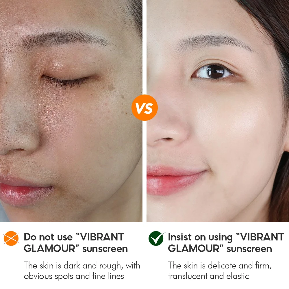 VIBRANT glamor Sunscrean ũ SPF50 + Ƽ ¡ Uv ȭƮ Ʈ ̽ó¡ ٵ ؼ Ų  Ų ɾ, 50g