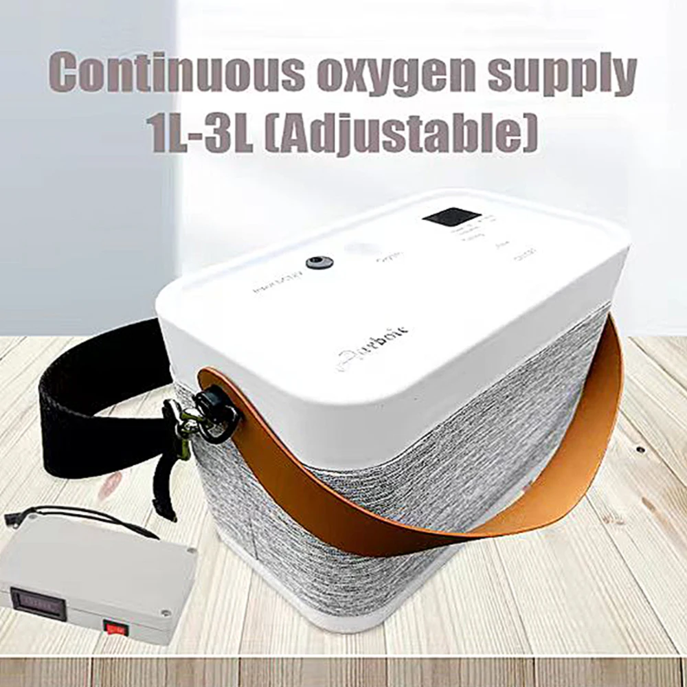 Portable Home 80%,1-3 level Oxygen Generator Machine High Concentration with Battery concentrador de oxigeno With Car Travel