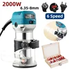 800W/2000W Electric Trimmer Router Woodworking  Laminate Engraving Slotting Trimmer with 15 Router Bits for Woodworking 1