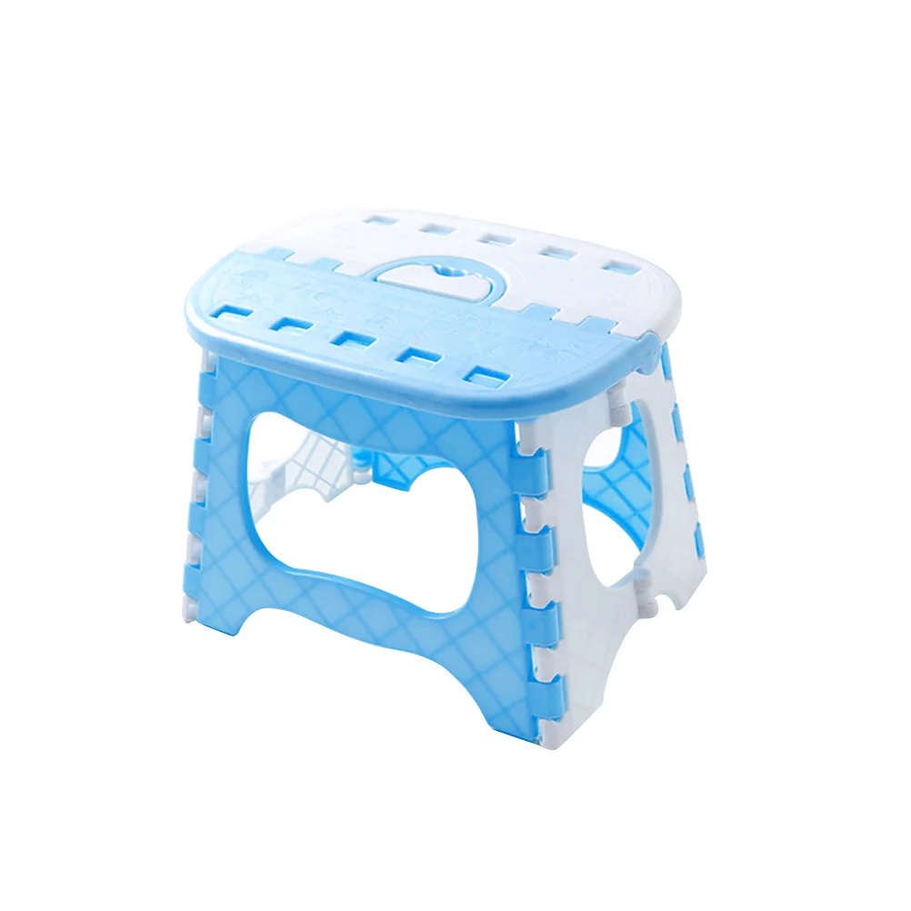 Portable Folding Stool With Handle Step Stool For Kids Plastic Children Furniture Fishing Lightweight Chair