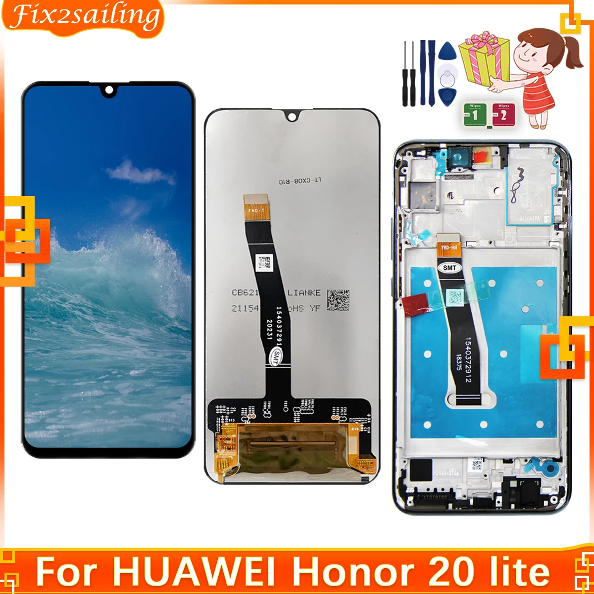 Display Di Ricambio Per Huawei Honor 20 Lite E Honor 10 Lite - Schermo LCD Touch Con Strumenti Inclusi - Foto 6