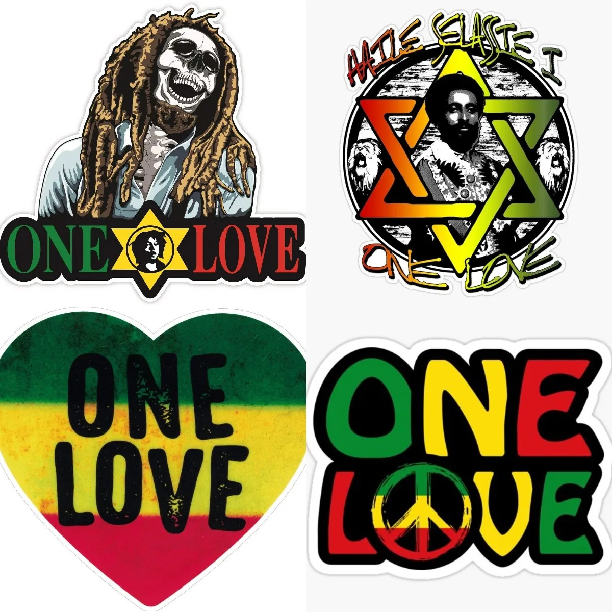 

Haile Selassie I - Rasta, Reggae And One Love!!! Sticker Vinyl Bumper Decal High Quality Waterproof Tuning Vehicles Laptop