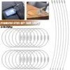 5-25 Pcs 6 inch Metal Luggage Tags Loops Wire Keychain Cable Stainless Steel Key Tags Loops Large Cable Key Rings ID Tag Keepers 1