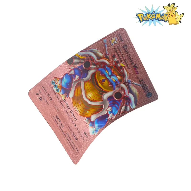 Mais novo jogo de batalha pokemon cartões brilhando destinos urshifu vmax  ouro metal cartão tapu koko blaziken coleção criança brinquedo presente