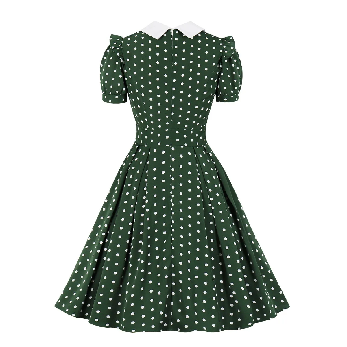 Women's Fashion Sexy Vintage Polka Dot Rock 'n Roll 40 Years Casual Dress