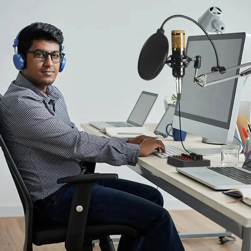 BM800 V8 مجموعة كارت الصوت المهنية الصوت مكثف هيئة...