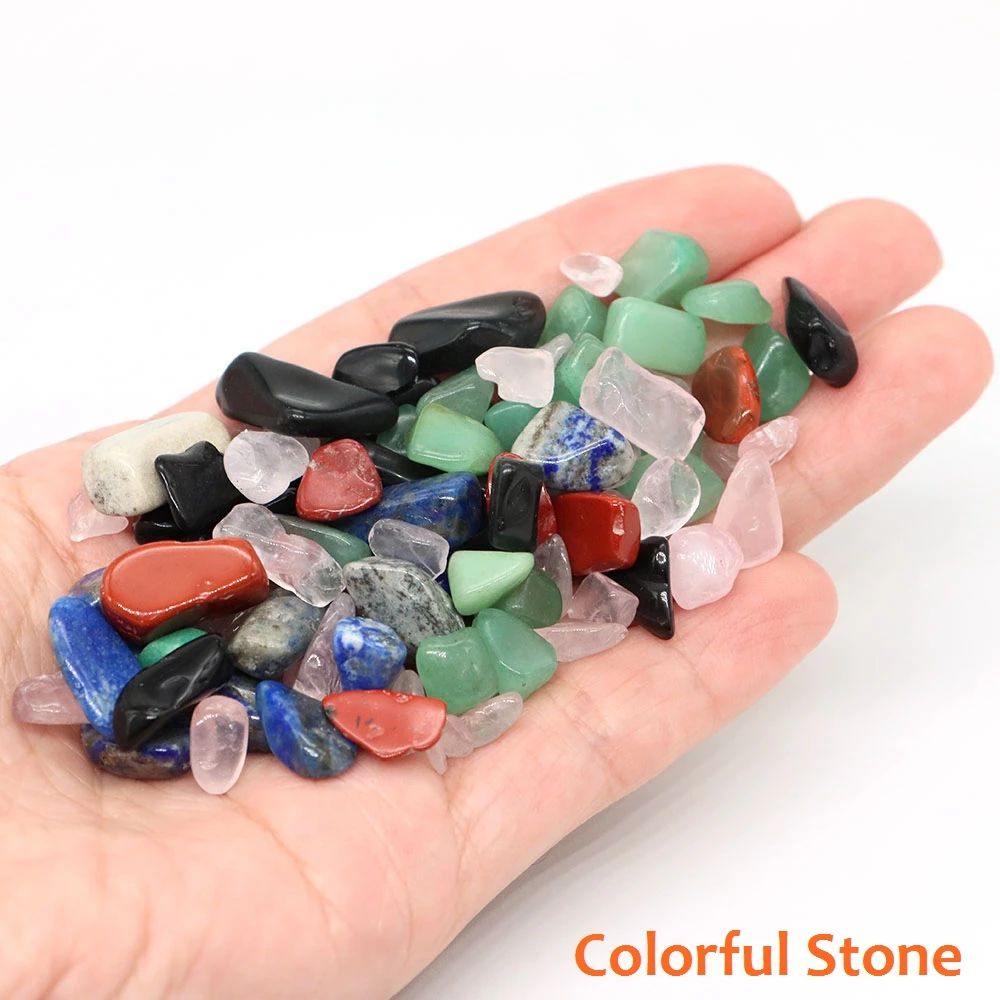 שבבי קריסטל מעורב טבעי קוורץ אבן אבן אבן אבן דגימה חצץ דגים טנק אקווריום תפאורה אבנים טבעיות ומינרלים