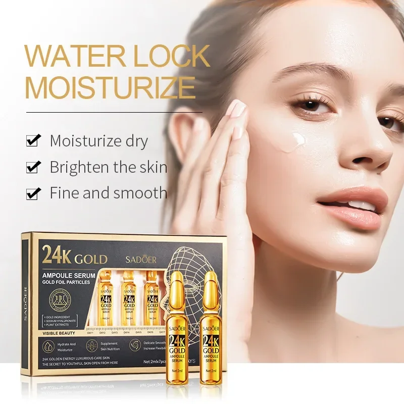 7 Pieces Hyaluronic Acid Essence Set Nicotinamide Oligopeptide Moisturizing Essence Anti-wrinkle Whitening Ampoule Face Serum 6