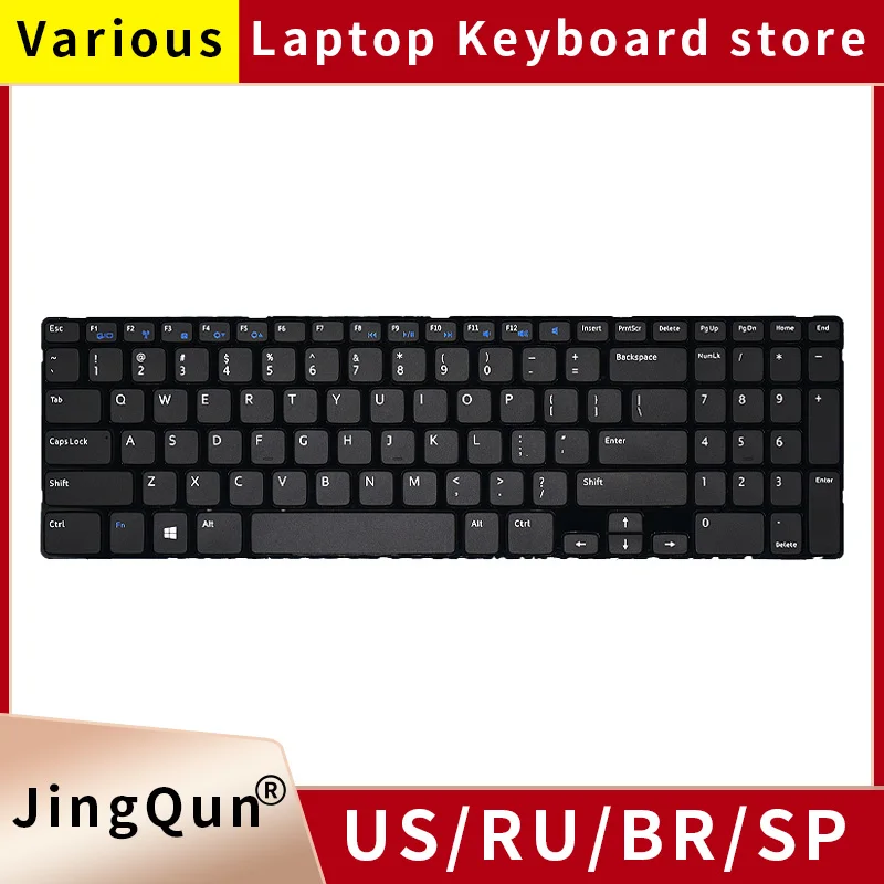 New Eua 15r Teclado Russo para Dell Inspiron 3521 2521 3531 3537 5521 M531r 5535 Pk130sz1a00 V137325as1 Pk130sz2a00 Nsk-la0sc