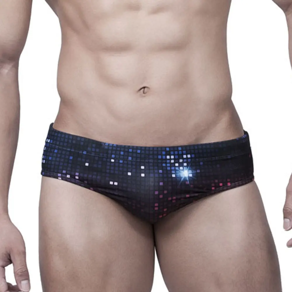 

FZ26 light print sexy low waist tight men swimwear summer men beach shorts bikinis hot gay men surf swim trunk briefs swimsuits
