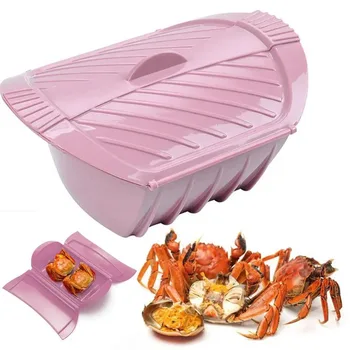 Silicone Steamer Box with Lid Professional Fish Steamer Silicone Steamer Microwave Food Grade Kitchen Gadgets