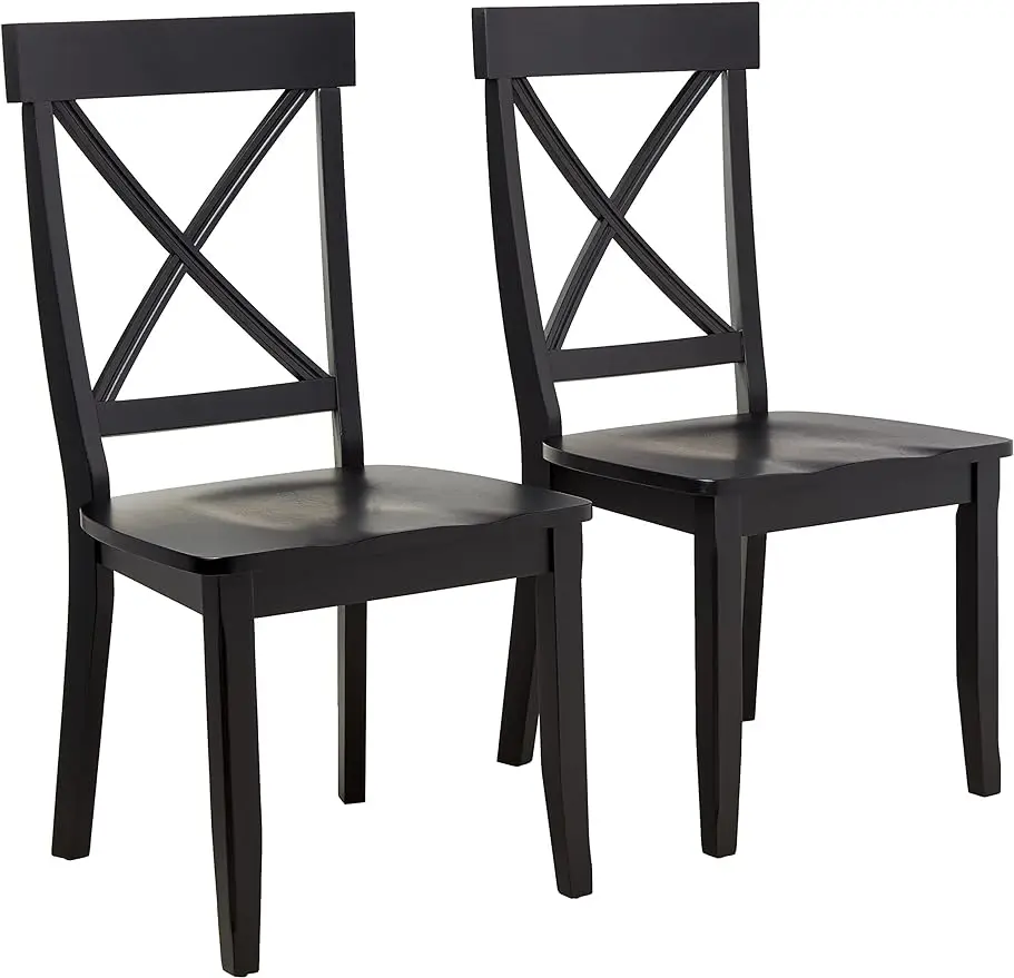 

Homestyles Blair Dining Chair Pair, 18-4/5" W, 22-1/4" D, 38-3/8" H, Black