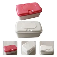 2 Pcs Wipe Box Tissue Holder Wet Wipes Container Toilet Stand Paper Plastic Baby 1