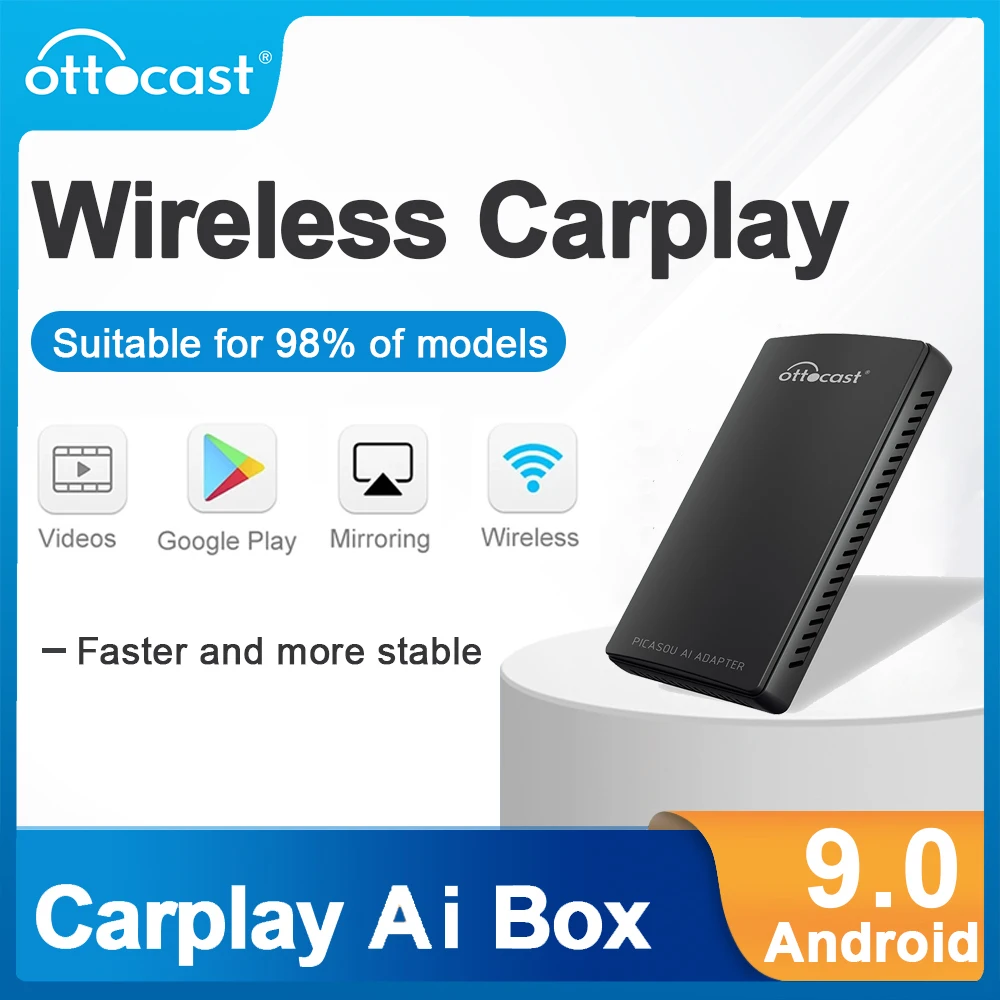 Ottocast Apple CarPlay ai box U2 Plus GT Wireless CarPlay Android Auto  Netflix Youtube Spotify Car Radio Android 10 Smart System