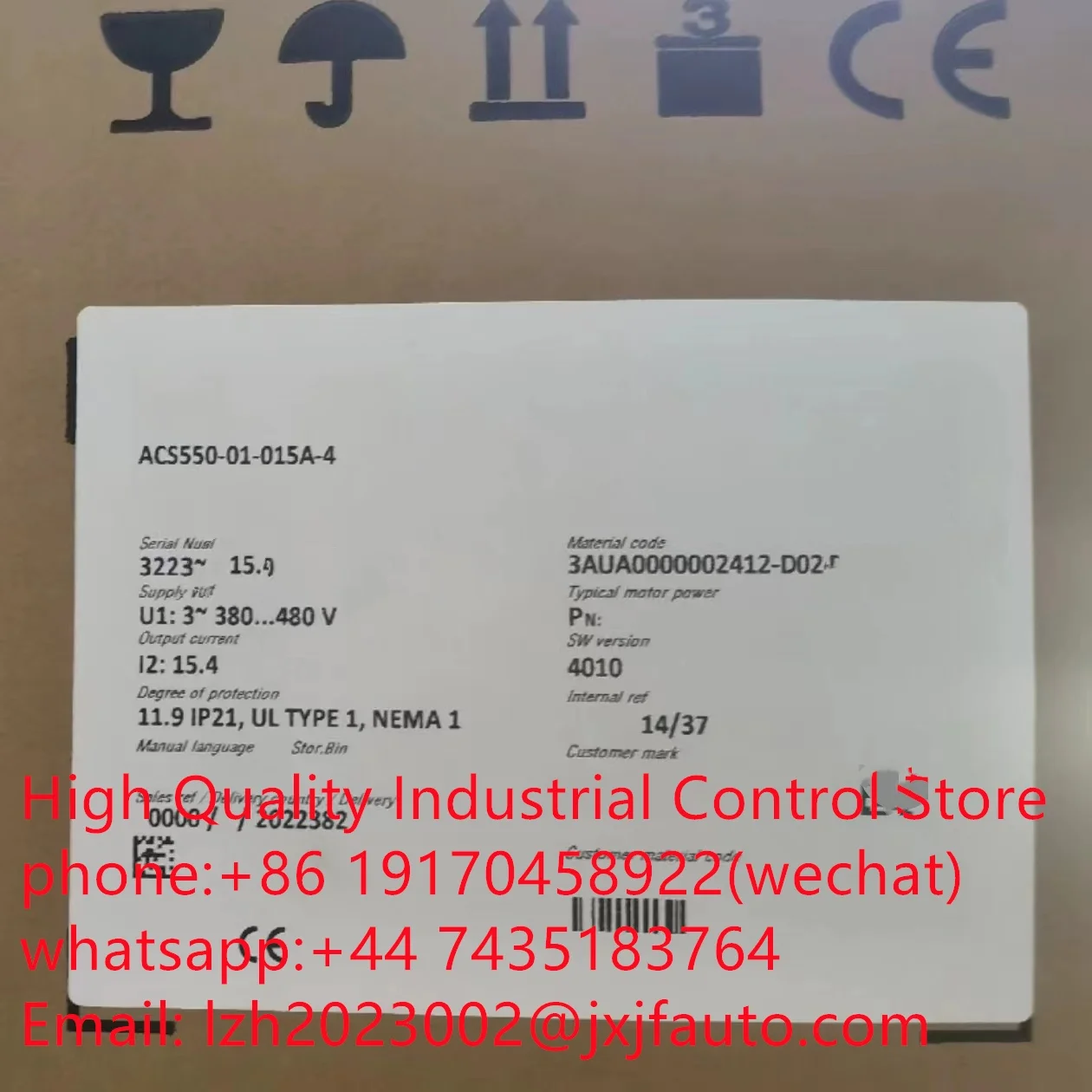 

Серии ACS550, VFD,ACS550-01-023A-4, номер заказа 3AUA0000002417-D