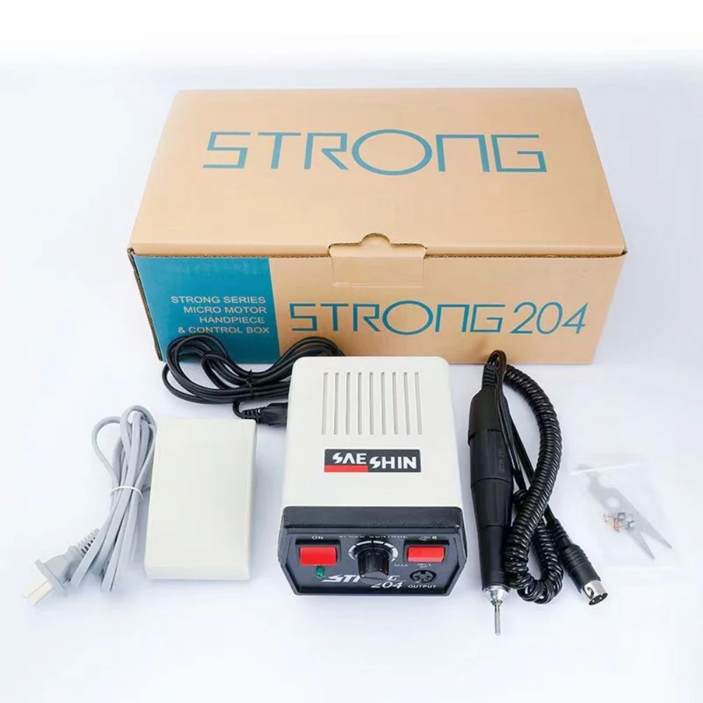 65W STRONG 204 90 Dental Manicure Machine STRONG102L Polish Jewelry Handle Electric Nail Drill Goldsmith Engraver Sanding Device 6