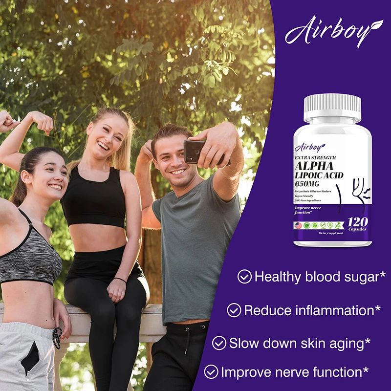 Alpha lipoic acid supports nervous system health improves circulation enhances brain and cognition antioxidant
