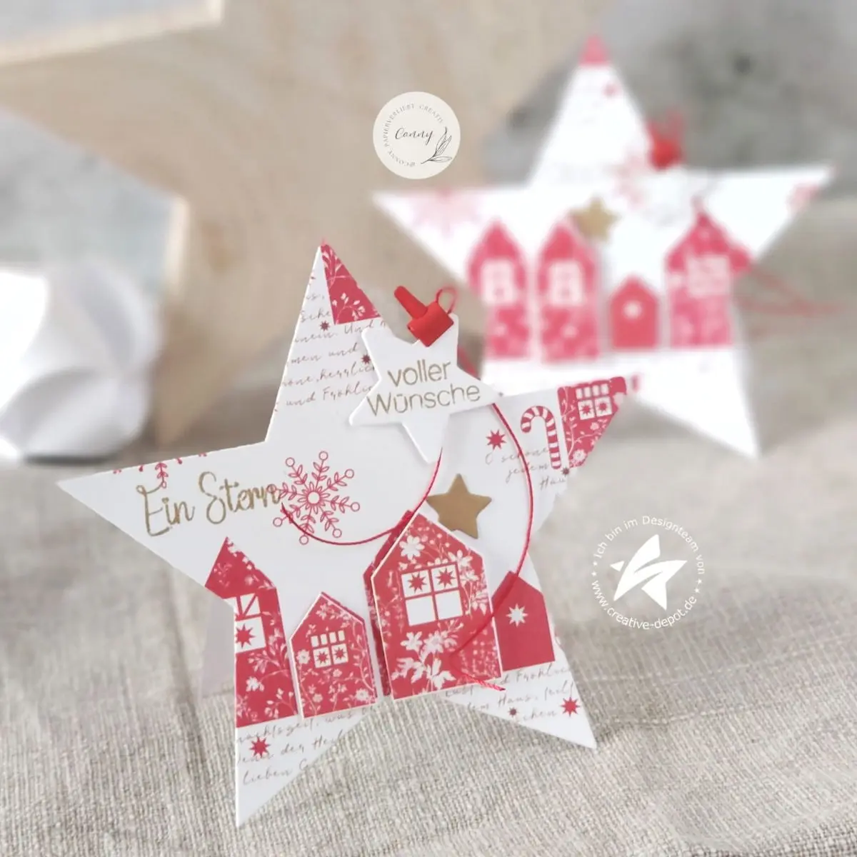 크리스마스 트리 장식 가벨박스 스타디움빌라 봉봉 라벨 커팅 다이즈 (2025년 신제품) 스크랩북킹 별 모양 접이식 카드 공예용