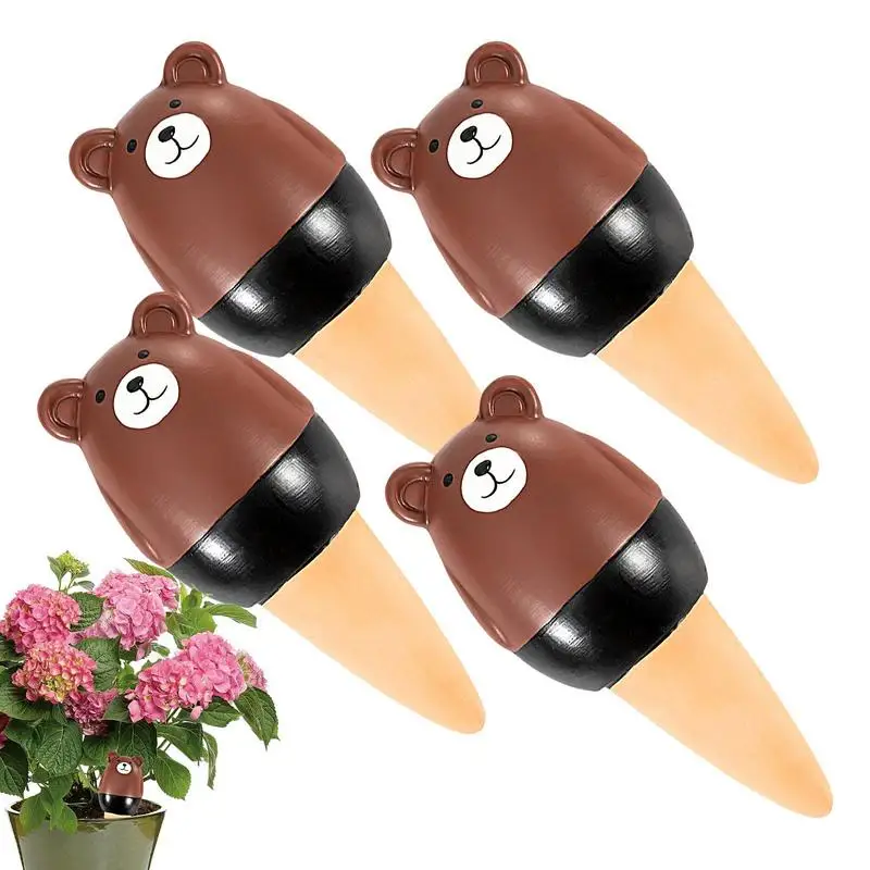 

Terracotta Watering Spikes 4pcs Plants Automatic Drip Irrigation Watering Spikes Garden Irrigation Waterer Slow Drip