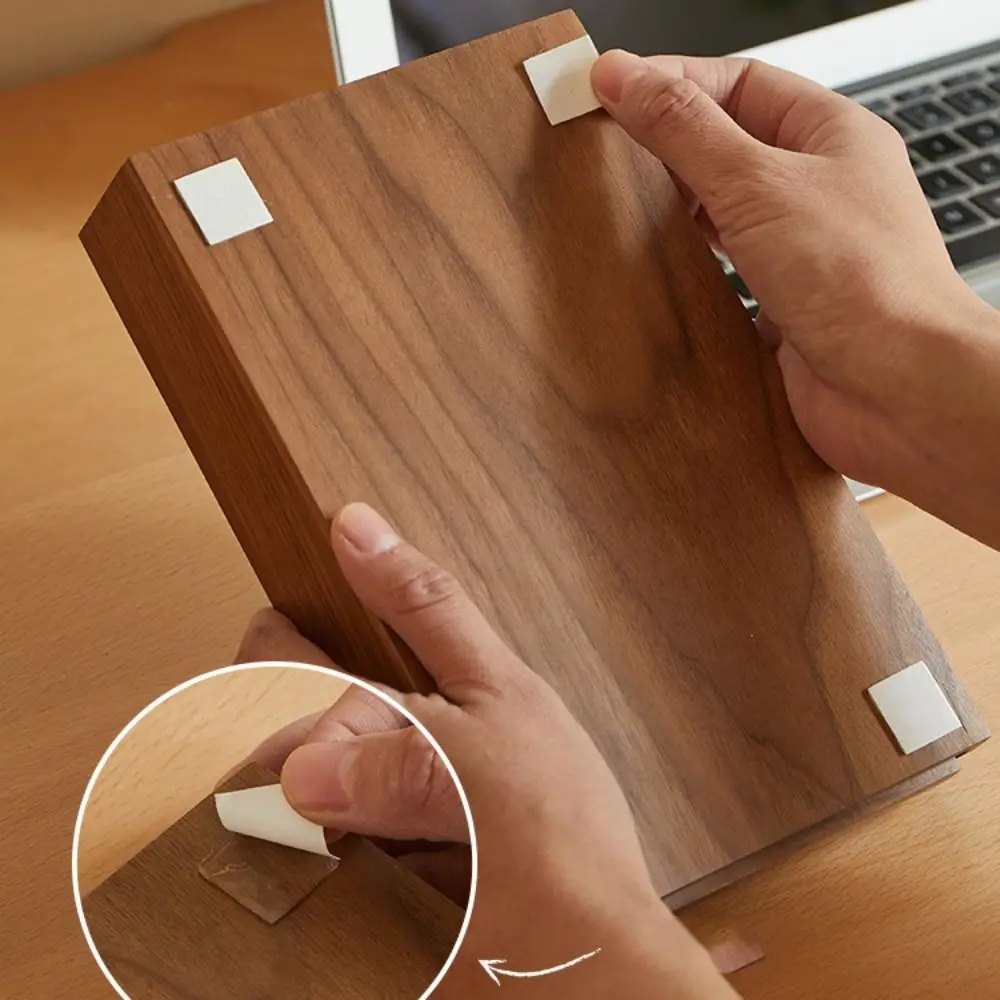 Description Picture 4 of itemPull Type Under Desk Natural Adhesive Bamboo/Walnut Home Storage Hidden Drawer Stationery Container Wooden Storage Drawer