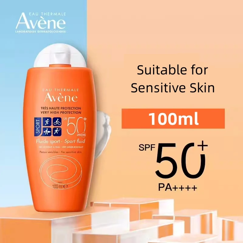 

Avene Sunscreen Sport Aluid SPF 50+ High Sun Protection Water-Resistant Portable Sports Sunscreen For Sensitive Skin 100ml